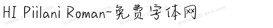 HI Piilani Roman字体转换